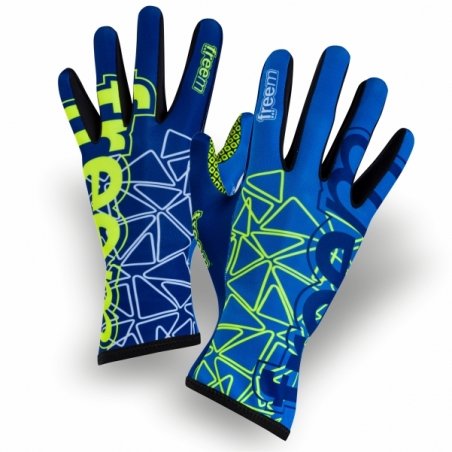 Freem K-SLIGHT22 luvas Azul-Yellow Fluo