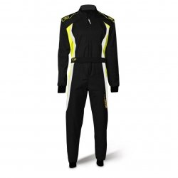 Tuta Speed Barcelona RS-3 Nero-Bianco-Giallo