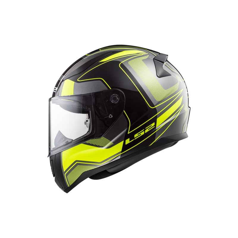 copy of LS2 Rápido modelo de Casco de carreras, de color Negro Mate-hi-vis Amarillo