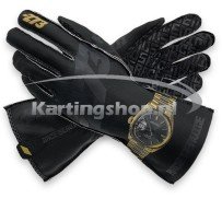 Minus -273 Race Service Sort-Grey-Guld Asymmetric Handsker