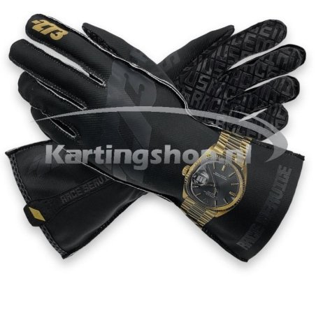Minus -273 Race Service Sort-Grey-Guld Asymmetric Handsker