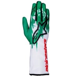 Luvas Alpinestars Tech 1-K V3 Branco-Verde-Vermelho
