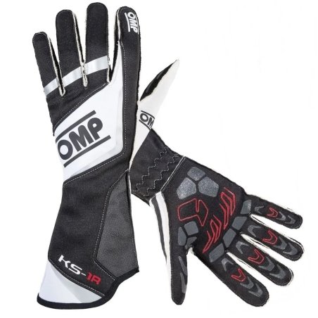 OMP KS-1R go-Kart Handschuhe Schwarz
