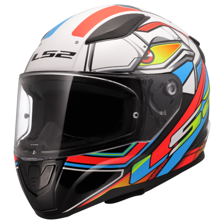 LS2 Rapid II Xdron - Gloss White-Neon-Orange