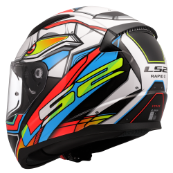 LS2 Rapid II Xdron - Gloss White-Neon-Laranja
