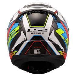 LS2 Rapid II Xdron - Gloss White-Neon-Orange