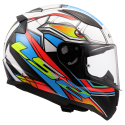 LS2 Rapid II Xdron - Gloss White-Neon-Laranja