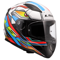 LS2 Rapid II Xdron - Gloss White-Neon-Orange