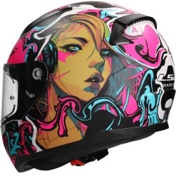 LS2 Rapid II Cyberg - Matte Purple-Cyan | Kart Racing