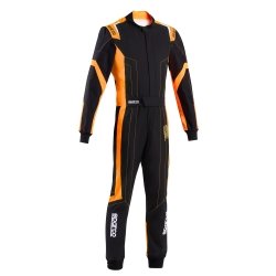Mono Sparco Thunder Advanced Kart Negro - Naranja Fluo