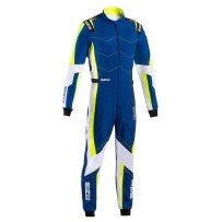 Sparco Kerb Advanced Kart overall Blauw-Fluo Geel-Wit