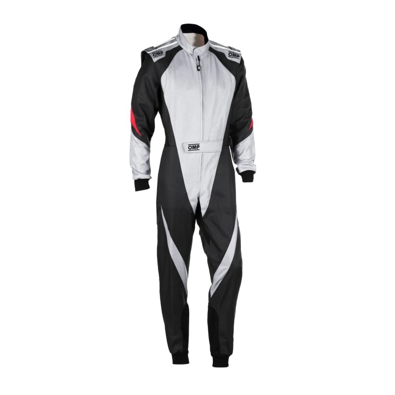 OMP KS-3X KIDS Kart Overall Grey-Schwarz