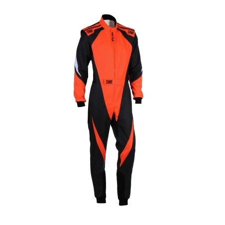 OMP KS-3X KIDS Kart Overall Preto-Fluo Laranja