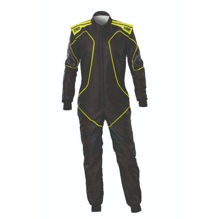 OMP KS-3X ART Kart Overall Black-Fluo Yellow | Kart Racing