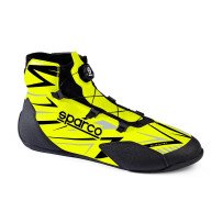 Sparco K-Rapid Kart Sko Fluo Yellow-Sort med Rotor Closure