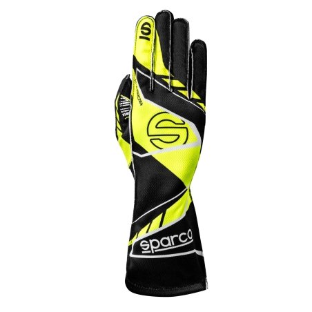 Sparco K-Arrow + Kart Handschuhe Schwarz-Fluo Gelb