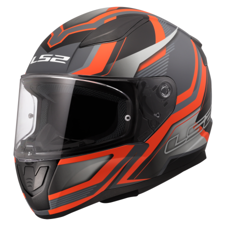 LS2 Rapid II Flitz - Matte Oranssi - Gray