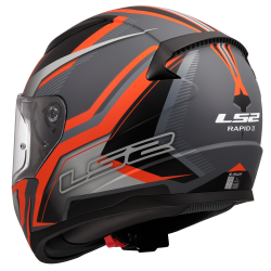 LS2 Rapid II Flitz - Matte Laranja - Gray