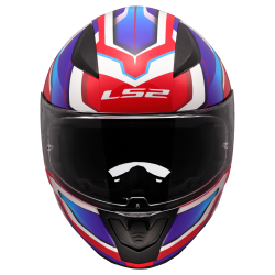 LS2 Rapid II Flitz - Glans wit blauw - rood