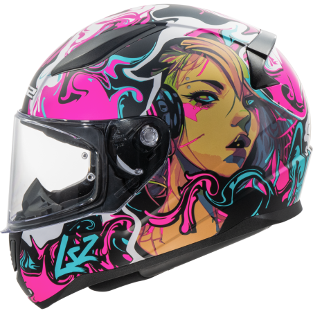 LS2 Rapid II Cyberg - Matte Purple-Cyan | Kart Racing