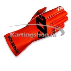 Guantes asimétricos Minus -273 Race Service color naranja fluorescente y dorado