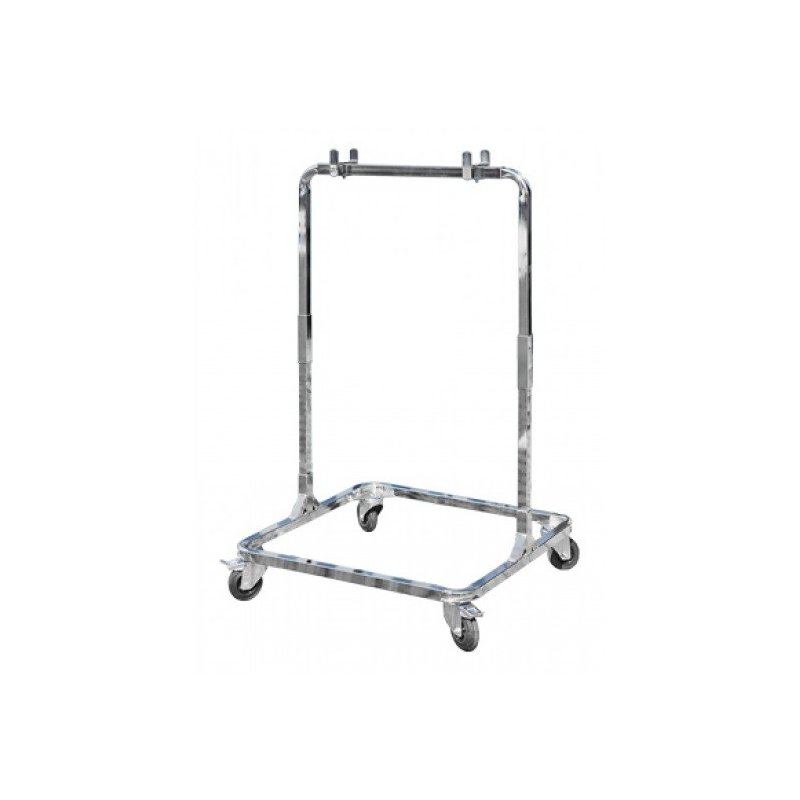 Kart standaard voor 2 karts verchroomd