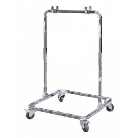 Kart standaard voor 2 karts verchroomd