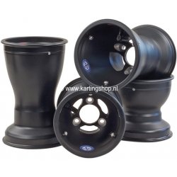 Conjunto llantas 132/210 Douglas Wheel, magnesio, negro, abierto