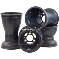 Set cerchi 132/210 Douglas Wheel, magnesio, nero, aperto