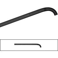 Water hose 50 cm met 90 °-degree turn