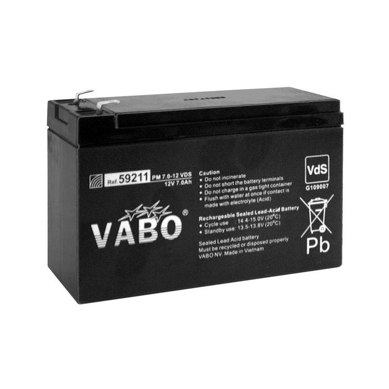 Vabo 12V batería de 7,2 AH