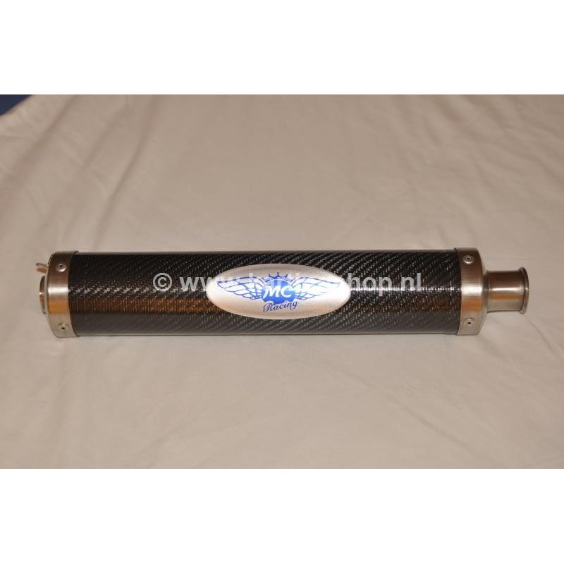 Escape silenciador carbono negro MC Racing KZ10/B (alto DB)
