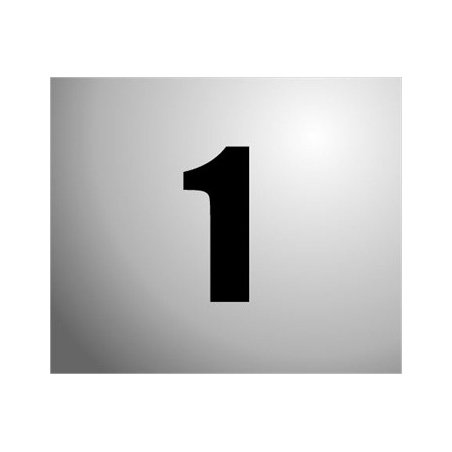Plakcijfers klein Zwart 12cm
