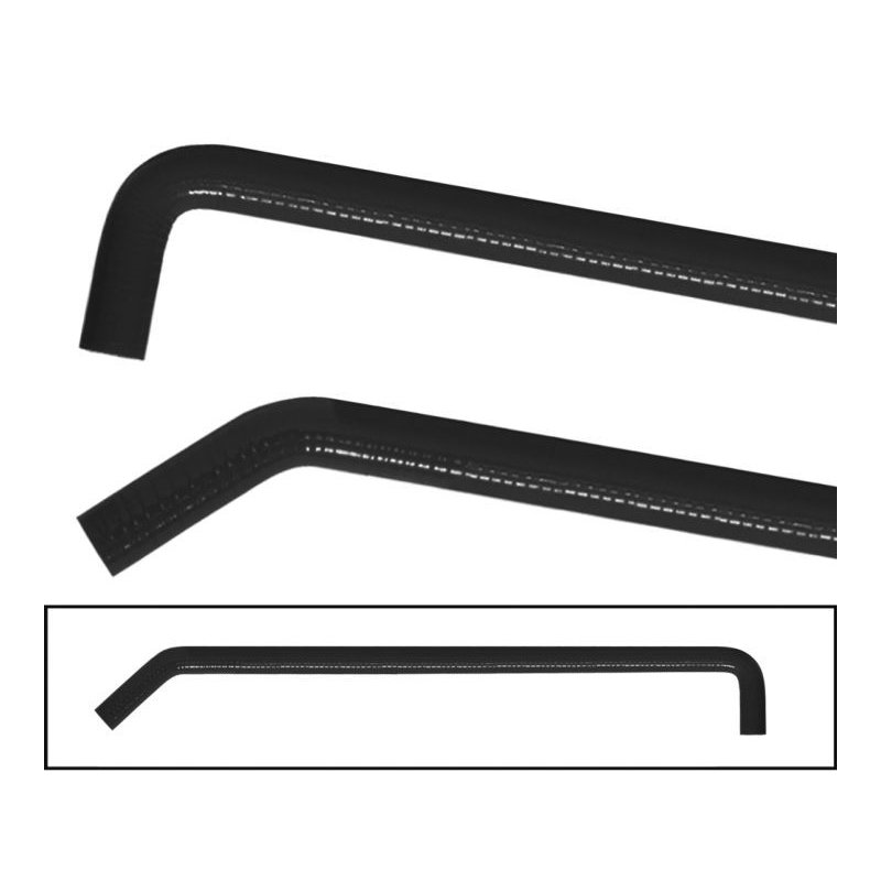 Musta Silicone water hose 20 mm armed 100 cm kanssa 90 °-d
