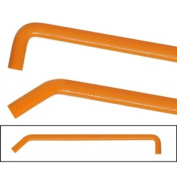 Orange Silicone water hose 20 mm armed 100 cm med 90 °-deg