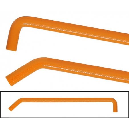 Orange Silicone water Schlauch 20 mm armed 100 cm mit 90 °-degree turn