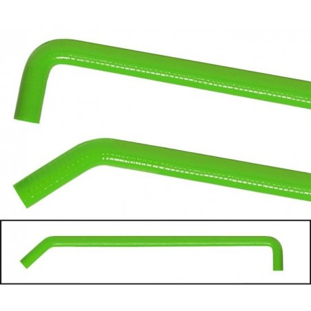 Green Silicone water hose 20 mm armed 100 cm kanssa 90 °-d