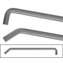 Manguera de agua silicona gris 20 mm armado 100 cm con giro de 90 °-grados