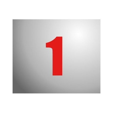 Plakcijfers klein Rood 12cm