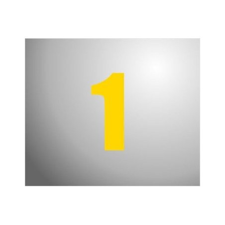 Plakcijfers klein Geel 12cm