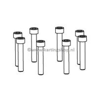 Maxter cylinder head Schraube M6 × 35 mm Negro