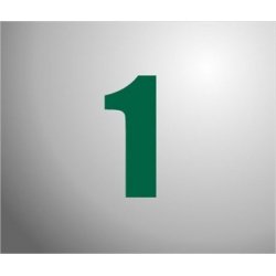 Plakcijfers klein groen 12cm