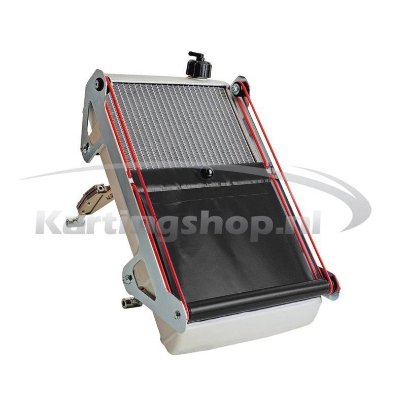 Radiator KG racing kit cpl med svart rullegardin bak. 440 x 255 x 40 mm