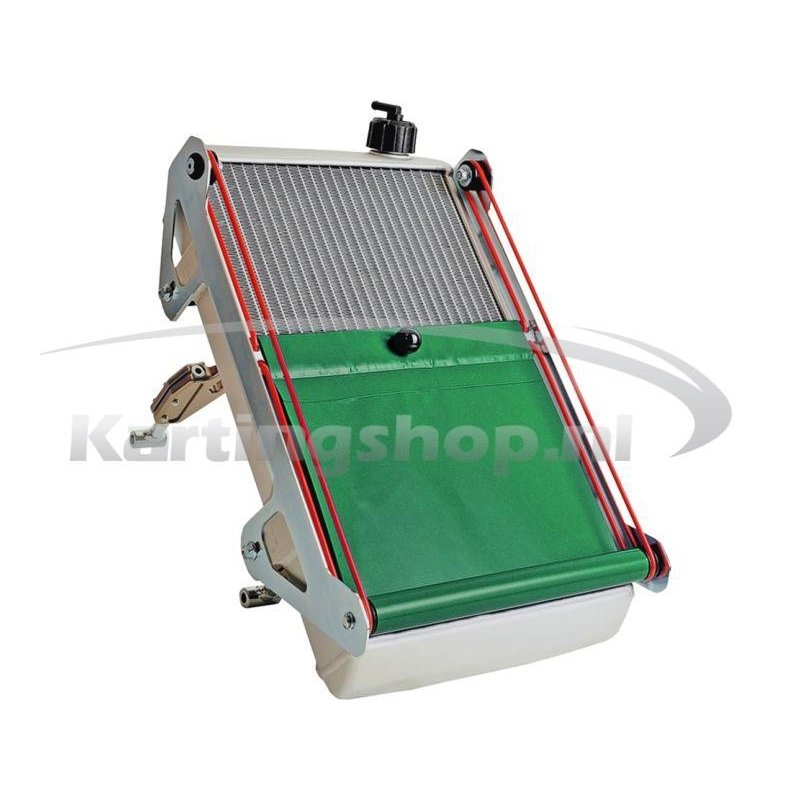 Radiator KG racing kit cpl med grønne blind. 440 x 255 x 40 mm