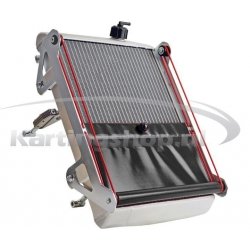 Radiator KG racing kit cpl med svart rullegardin bak. 440 x 300 x 40 mm