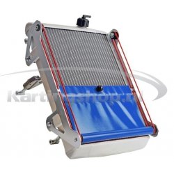 Radiator KG racing kit cpl med blå rullegardin bak. 440 x 300 x 40 mm