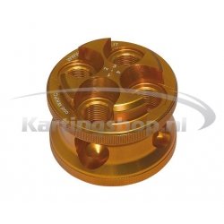 Tennpluggen holderen for 4 tennplugger-med magnet oransje