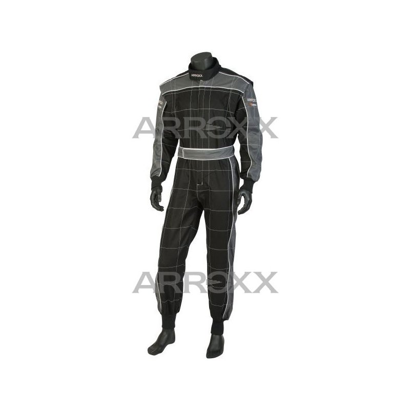 Arroxx Coverall In Cotton, Xbase, Musta-And-Grey