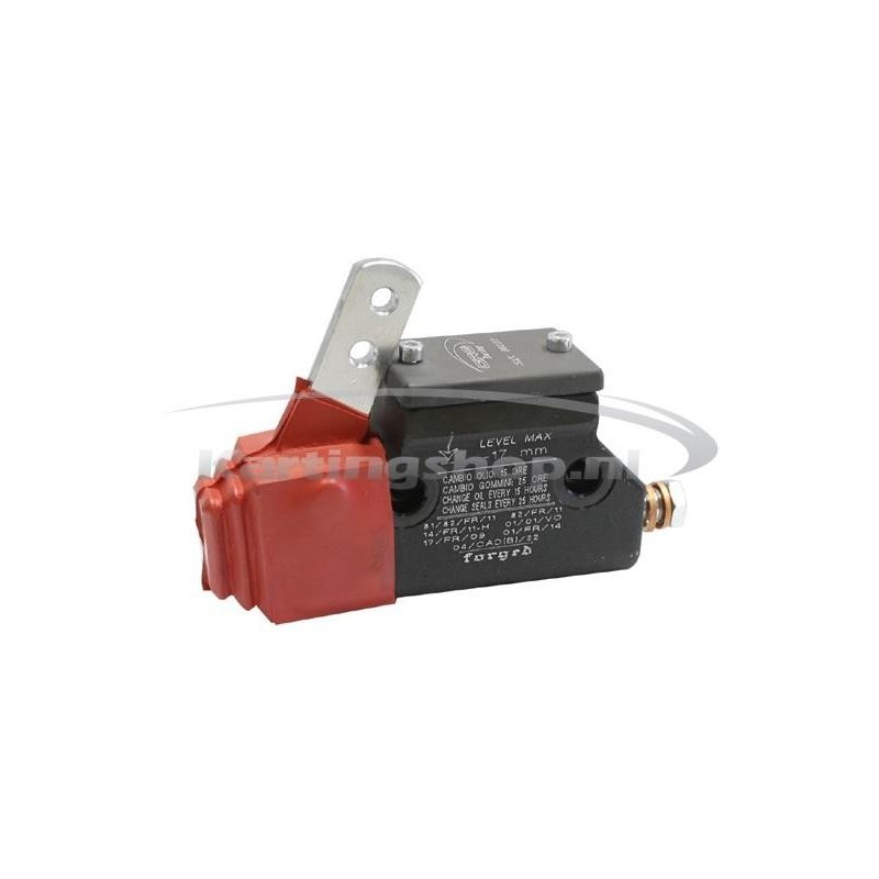 Master brake cylinder behind