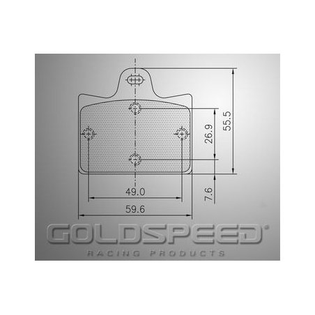Conjunto pastilhas de travão PCR behind, Dourado speed Cor